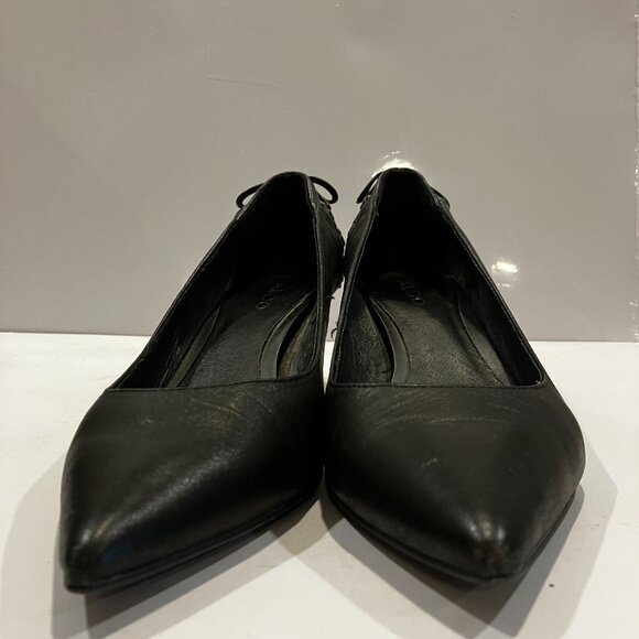 ALDO Heels ALDO Pumps Black Leather US Size 8.5 Like New Heels 2.5 inches - Picture 7 of 16